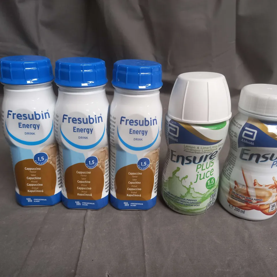 APPROXIMATELY 10 ASSORTED FOOD AND DRINK ITEMS TO INCLUDE FRESUBIN ENERGY AND ENSURE PLUS- COLLECTION ONLY
