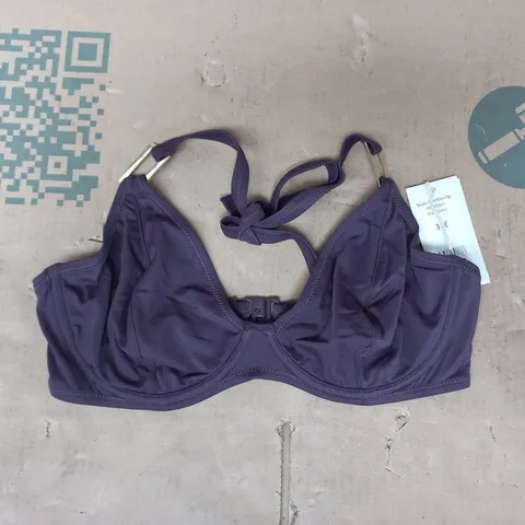 BRAVISSIMO BOUDOIR BEACH BIKINI TOP IN BLACK CHERRY SIZE 34E