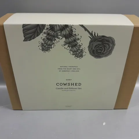 BOXED COSY COWSHED CANDLE AND DIFFUSER SET