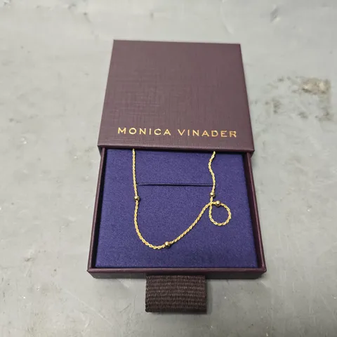 BOXED MONICA VINADER GOLDEN NECKLACE 