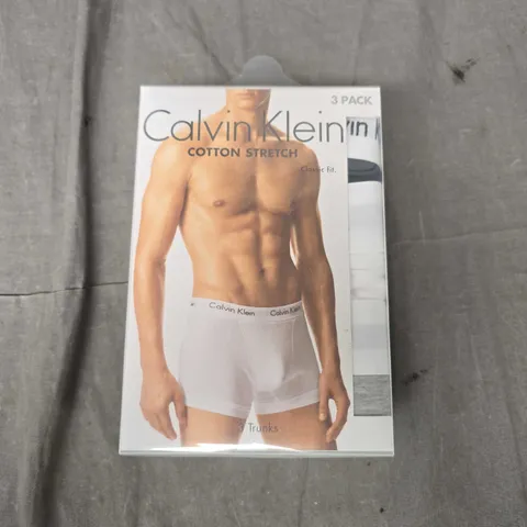 CALVIN KLEIN COTTON STRETCH TRUNKS 3 PACK - M