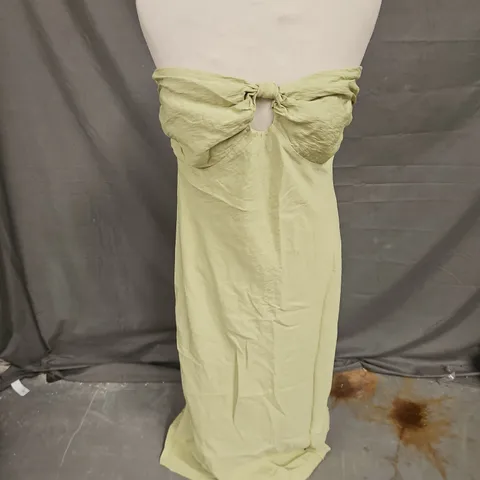 ABERCROMBIE & FITCH STRAPLESS MAXI DRESS IN GREEN SIZE M