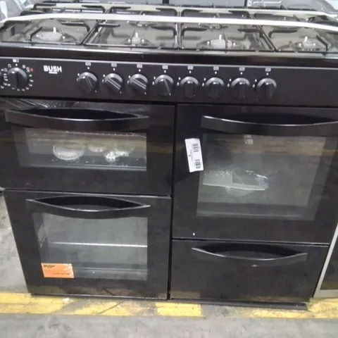 BUSH 100CM DUAL FUEL RANGE COOKER - BLACK