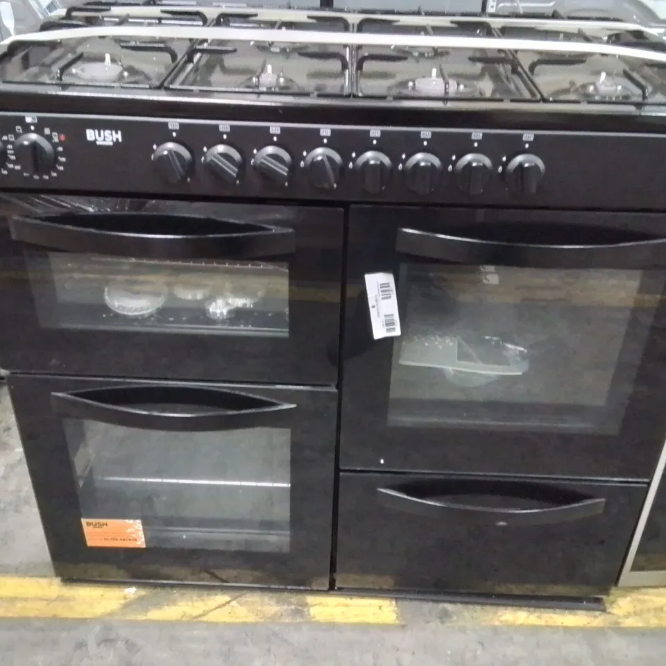 BUSH 100CM DUAL FUEL RANGE COOKER - BLACK