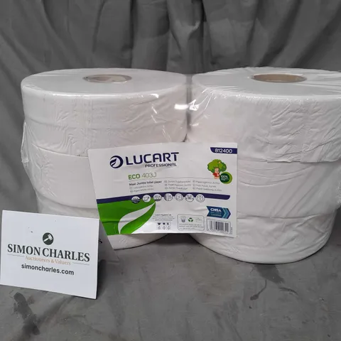 LUCART PROFESSIONAL ECO MAXI JUMBO TOILET PAPER 6 ROLLS