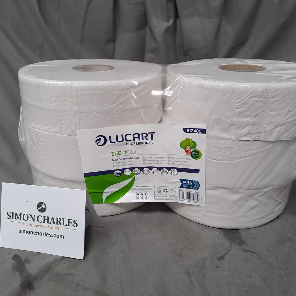 LUCART PROFESSIONAL ECO MAXI JUMBO TOILET PAPER 6 ROLLS