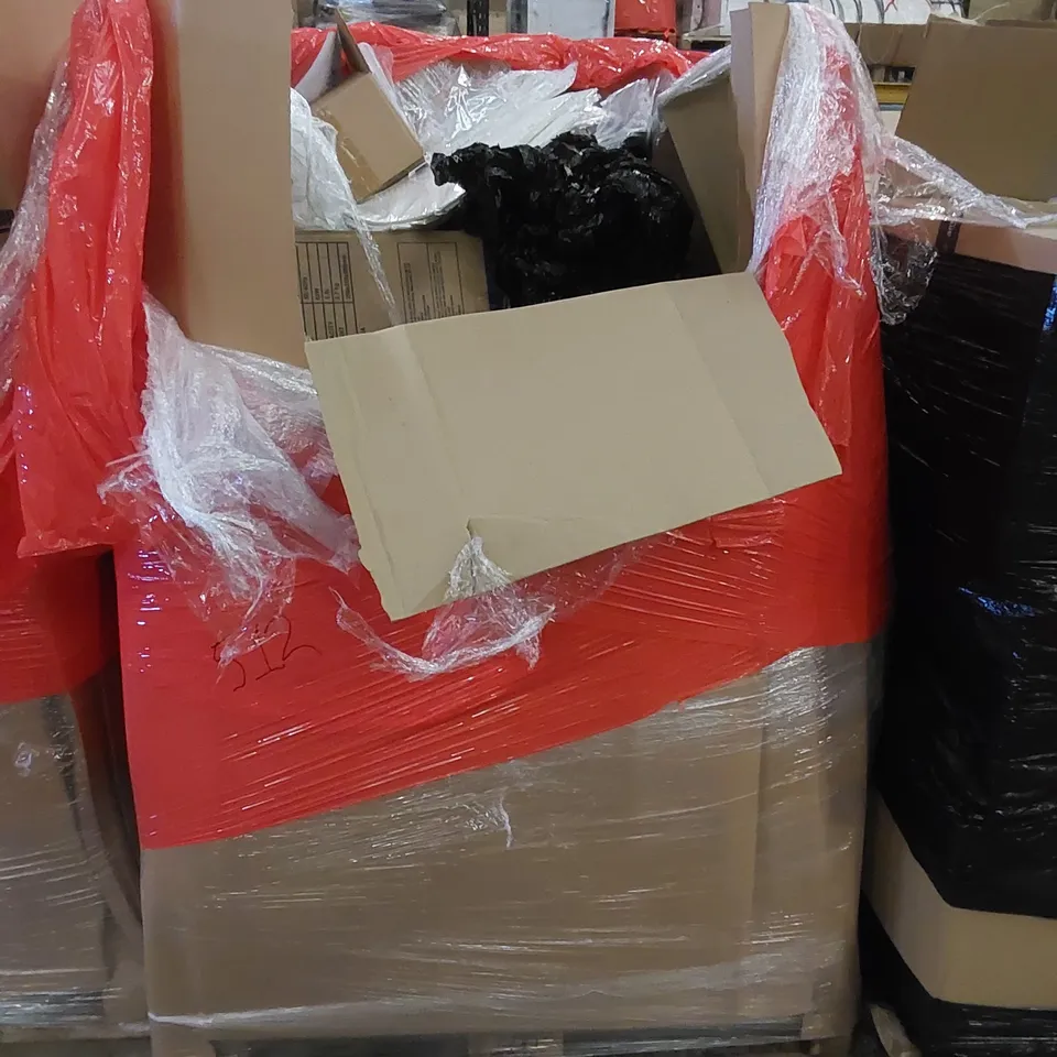 PALLET CONTAINING ASSORTED HOUSEHOLD PRODUCTS. INCLUDES AIR COOLERS, PLACEMATS, STEPLADDER ETC 