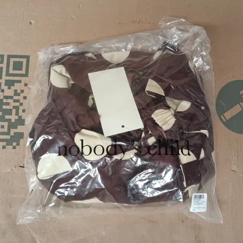 BAGGED NOBODY'S CHILD SORAYA MIDI DRESS IN BROWN SIZE UK 12