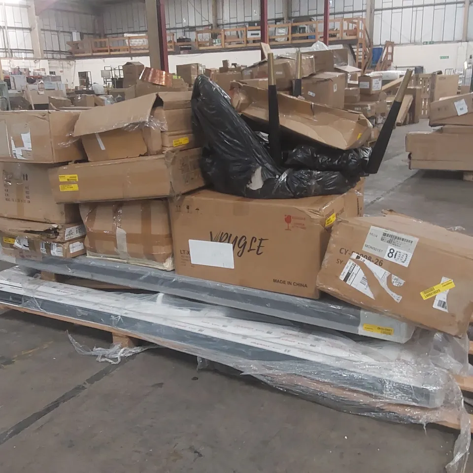 PALLET CONTAINING A LARGE QUANTITY OF ASSORTED FURNITURE PARTS