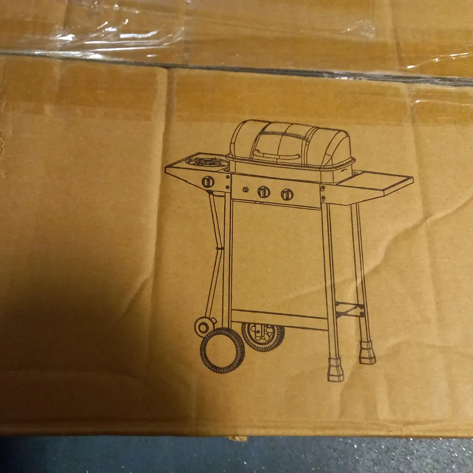 2 GAS BURNING BBQ WITH SIDE BURNER