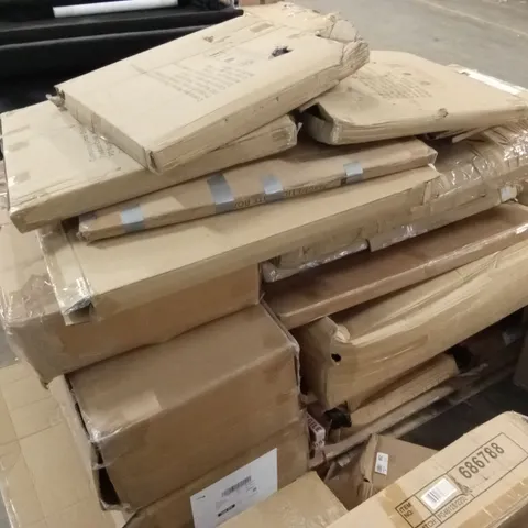 PALLET OF ASSORTED INCOMPLETE INDOOR AND GARDEN FURNITURE PARTS AND PIECES