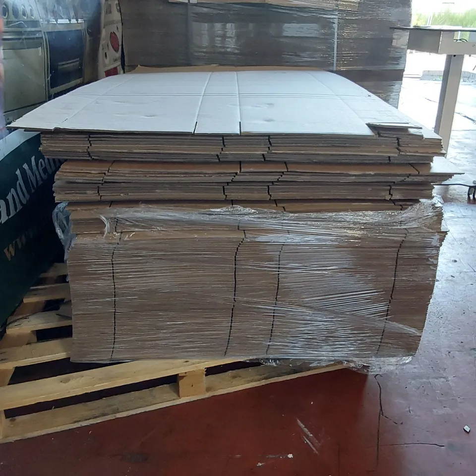 PALLET OF LARGE CARDBOARD BOXES (SIZE AND QUANTITY UNSPECIFIED)