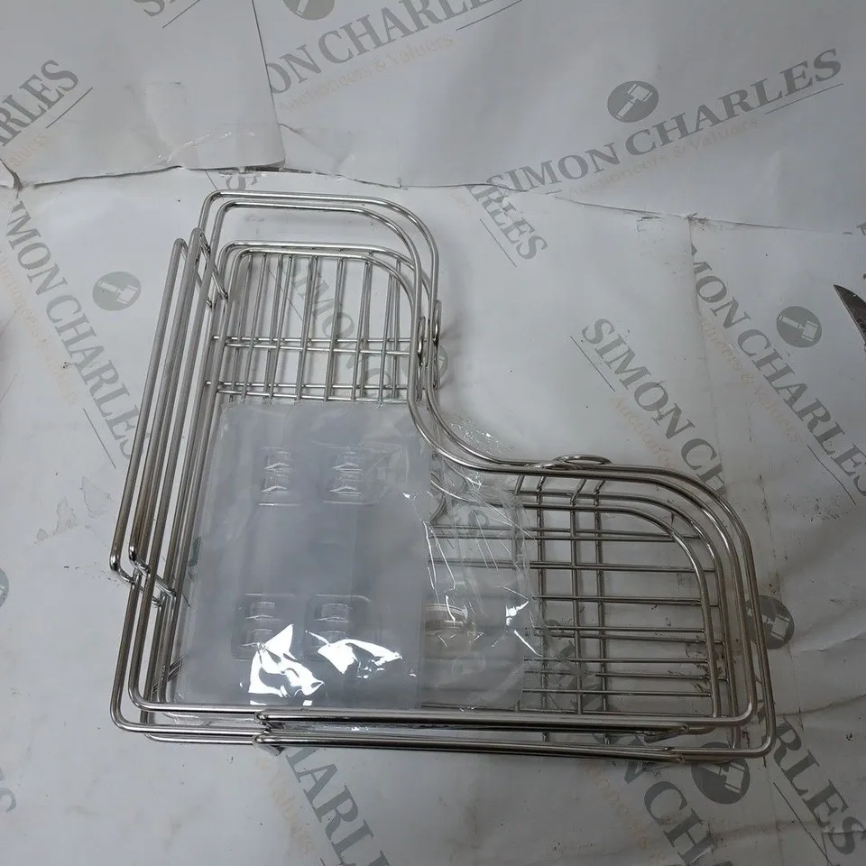 SFIXX STAINLESS STEEL ULTRA HOOK SHOWER CADDY SET OF 2