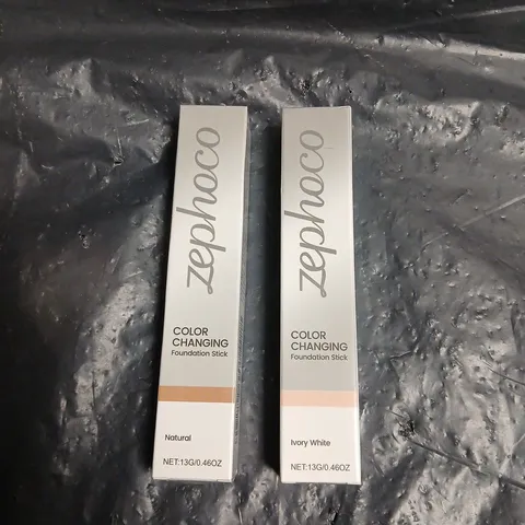 APPROXIMATELY 60 ZEPHOCO COLOUR CHANGING FOUNDATION STICKS IN ASSORTED SHADES