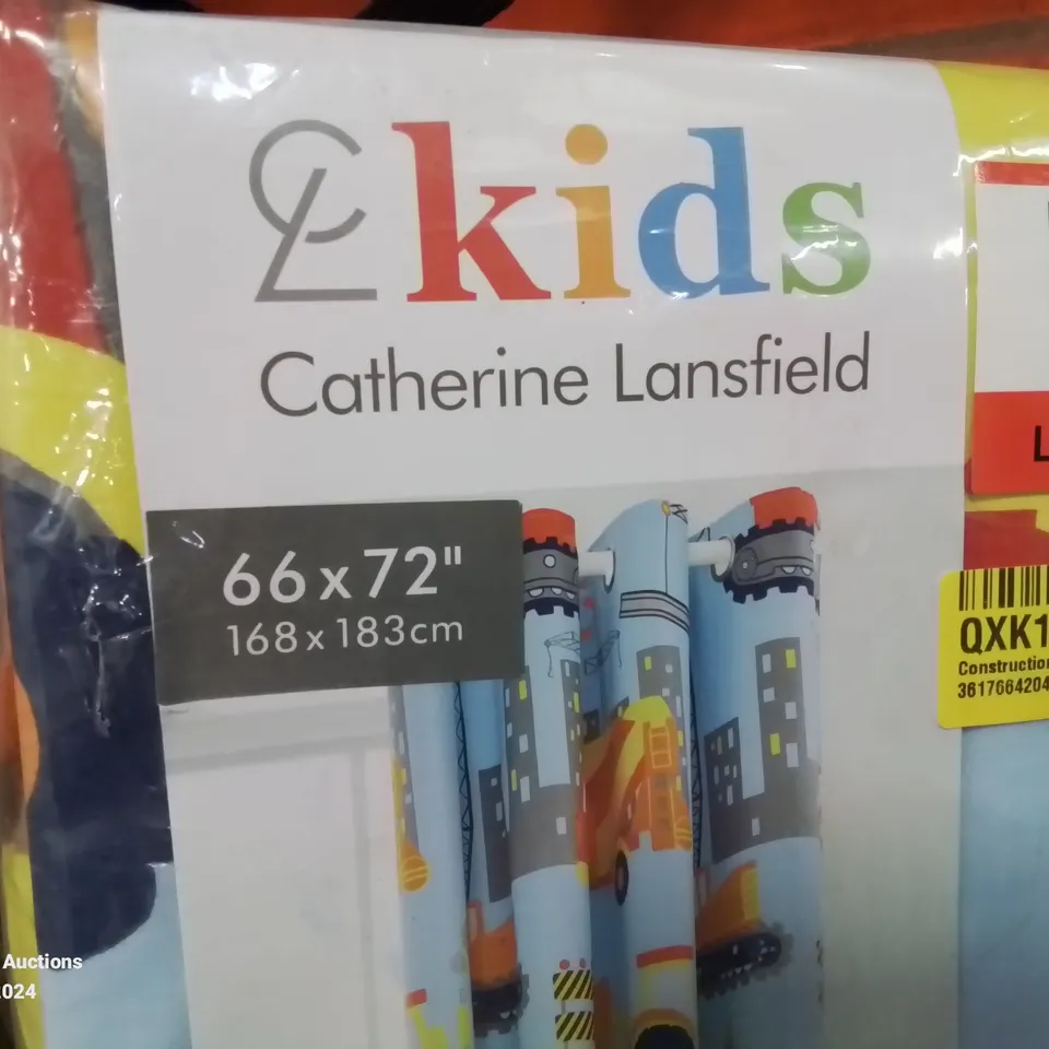 BAGGED CATHERINE LANSFIELD KIDS CONSTRUCTION DESIGN CURTAINS