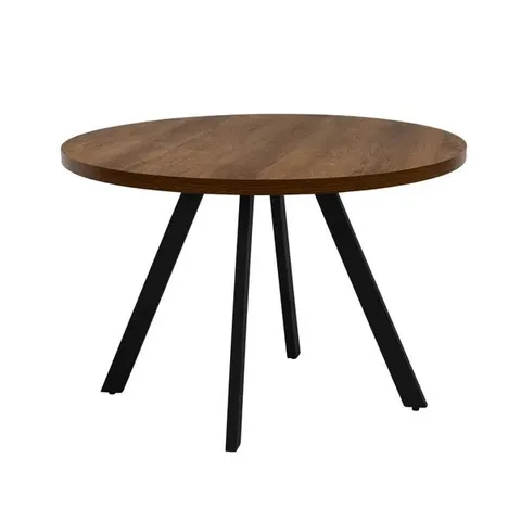BOXED PANAMA 1.1m ROUND DINING TABLE - DARK OAK (2 BOXES)