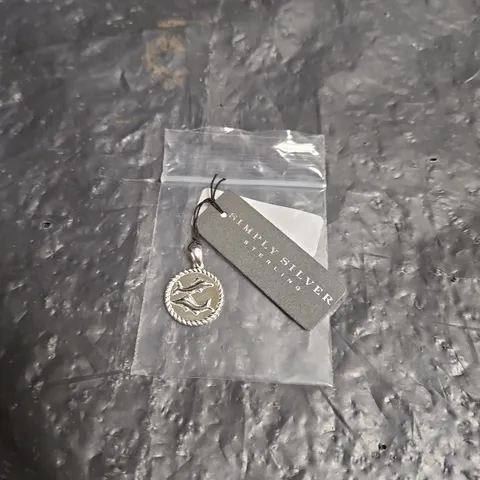 SIMPLY SILVER STERLING 925 CIRCULAR PISCES ZODIAC PENDANT CHARM