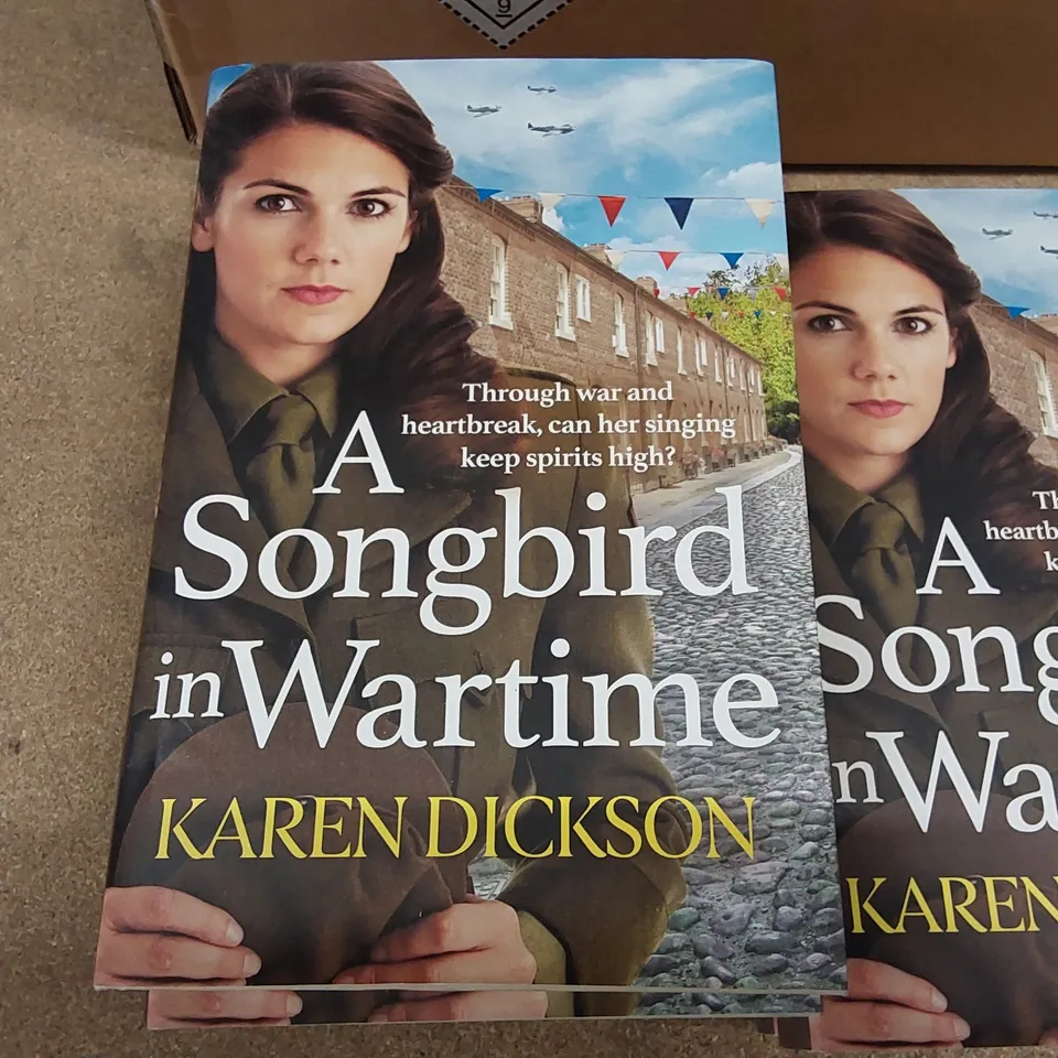 BOX OF ASSORTED BOOKS TO INCLUDE 31X 'RAISING ANTIRACIST CHILDREN' BY BRITT HAWTHORNE, 5X 'A SONGBIRD IN WARTIME' BY KAREN DICKSON (1 BOX)