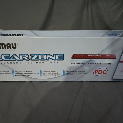 BOXED WINMAU CLEAR ZONE TRANSPARENT PVC DART MAT 