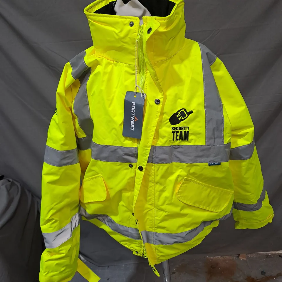 PORTWEST HAVEN HI VIS BOMBER JACKET SIZE XL