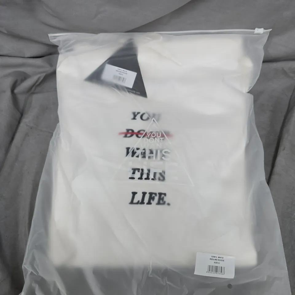 YOU DONT WANT THIS LIFE WHITE REDLINE HOODIE – SIZE S