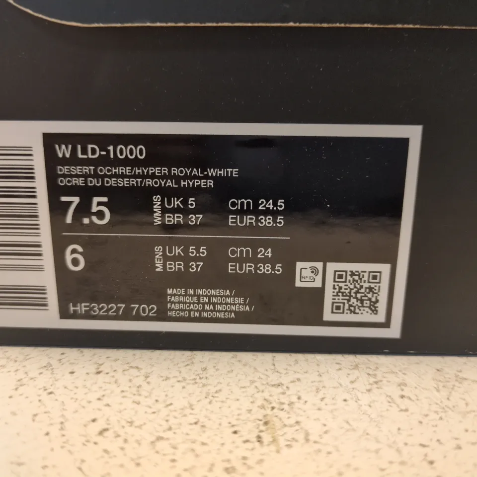 BOXED PAIR OF NIKE LD-1000 DESERT OCHRE/HYPER ROYAL-WHITE WOMEN'S SNEAKERS (UK 5 / EU 38.5)