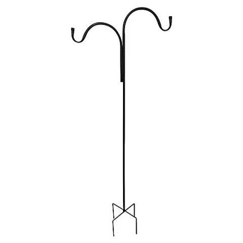 GARDEN REFLECTIONS DOUBLESIDED SHEPHERDS HOOK BLACK