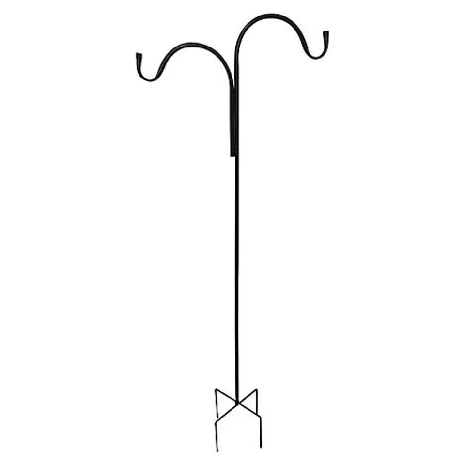 GARDEN REFLECTIONS DOUBLESIDED SHEPHERDS HOOK BLACK