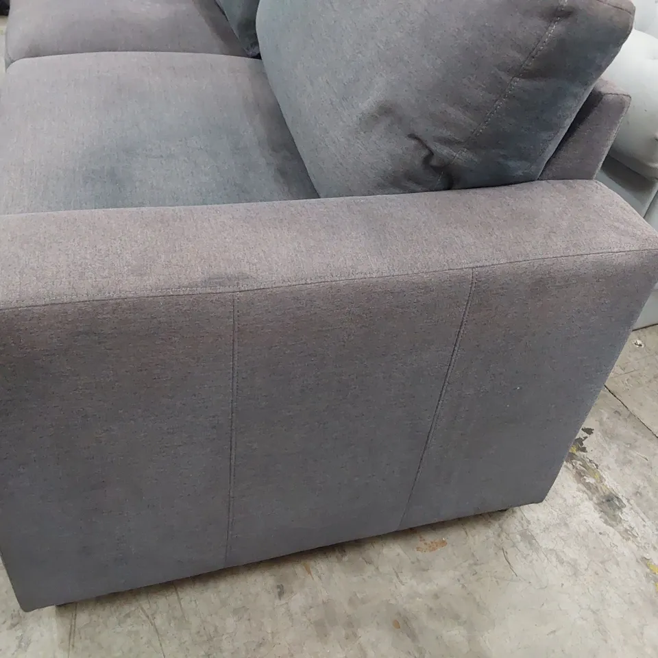 DESIGNER THREE SEATER SOFA CHARCOAL FABRIC 