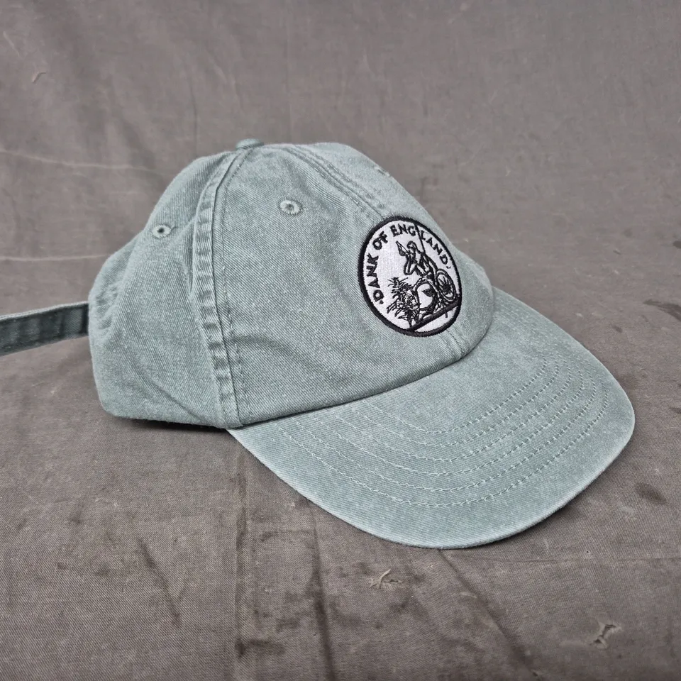DANK OF ENGLAND EMBROIDERED PATCH CAP – GREY COTTON, ADJUSTABLE BACK