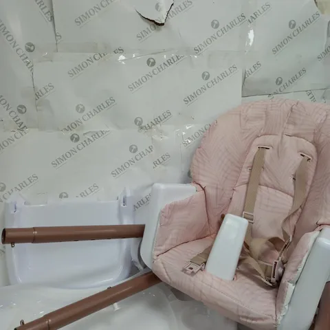 SAMANTHA FAIERS ROSE GOLD BLUSH TROPICAL HIGHCHAIR