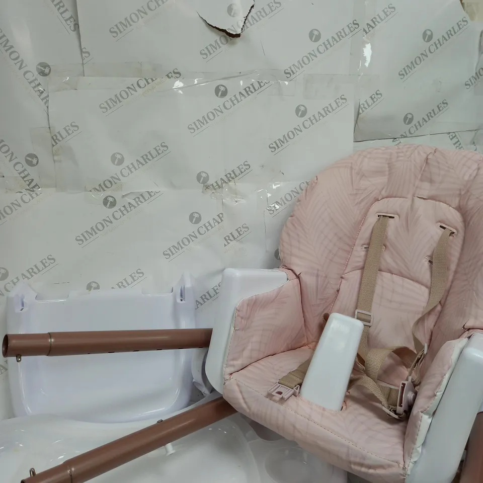 SAMANTHA FAIERS ROSE GOLD BLUSH TROPICAL HIGHCHAIR RRP £99.99