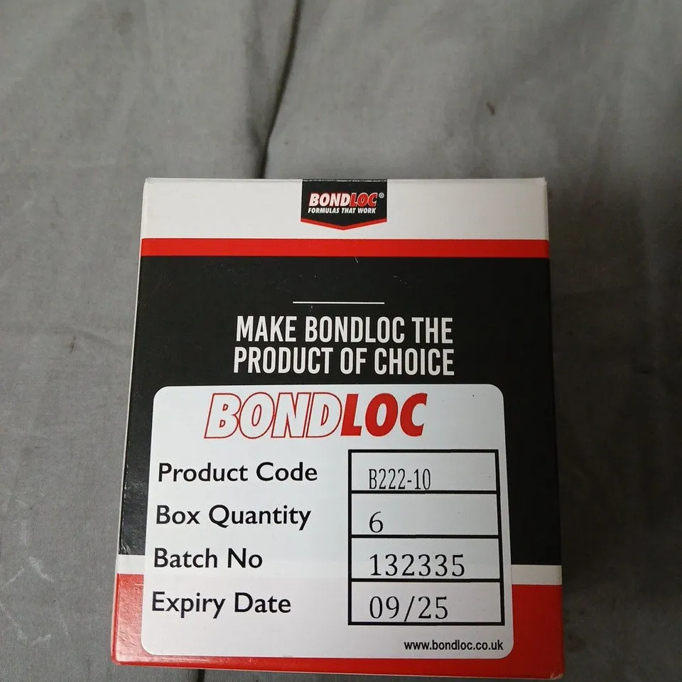BONDLOC B222-10 SCREWLOCK, 10ML – LOW STRENGTH ADHESIVE (BOX OF 6)
