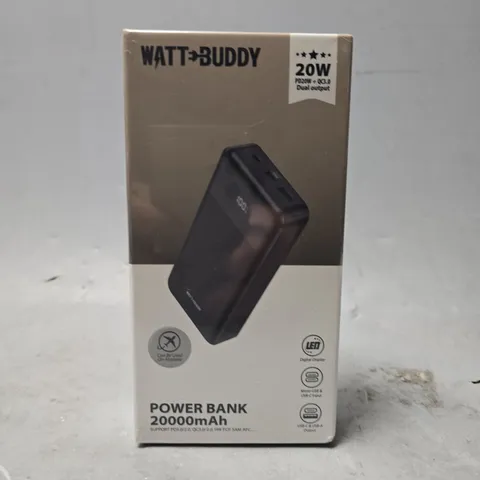 SEALED WATT BUDDY POWER BANK 20000MAH 