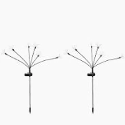 FLOURISH SET OF 2 SOLAR FIBER LIGHT