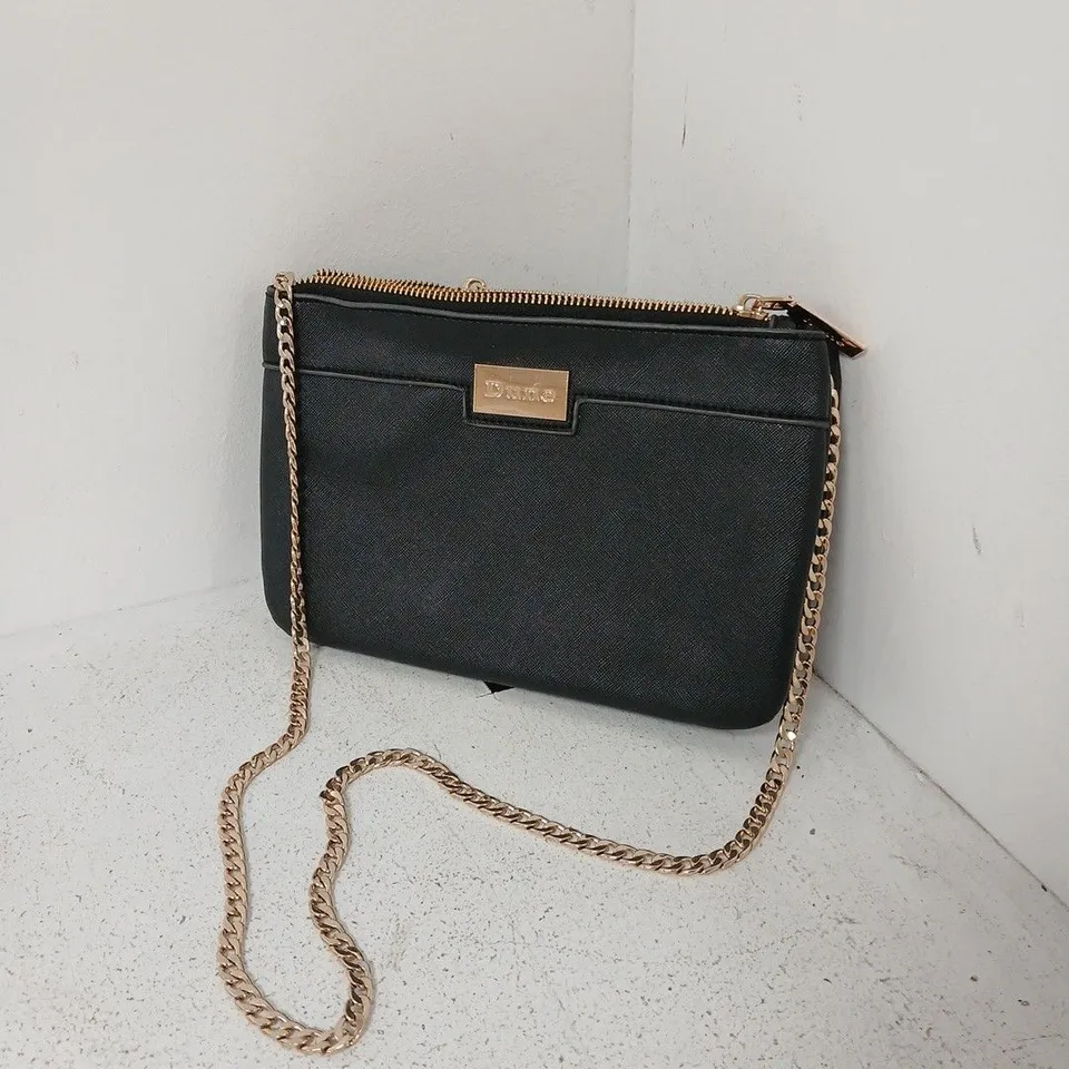 DUNE BLACK CHAIN-HANDLE SHOULDER BAG