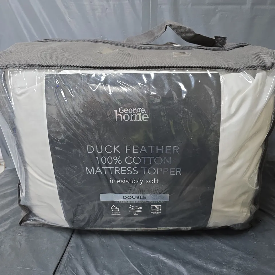 HOME DUCK FEATHER 100% COTTON MATTRESS TOPPER - DOUBLE
