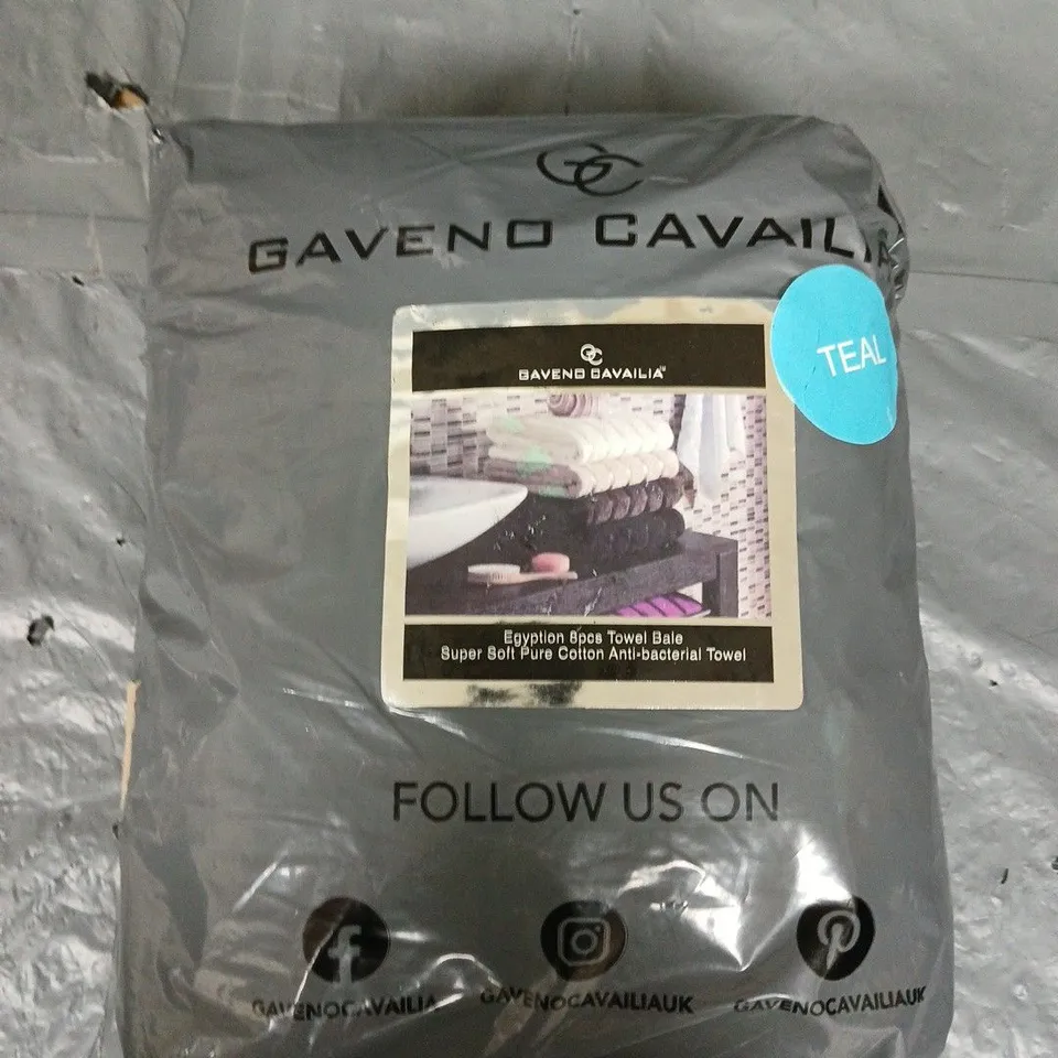GAVENO CAVAILIA 8 PIECE TOWEL BALE IN TEAL