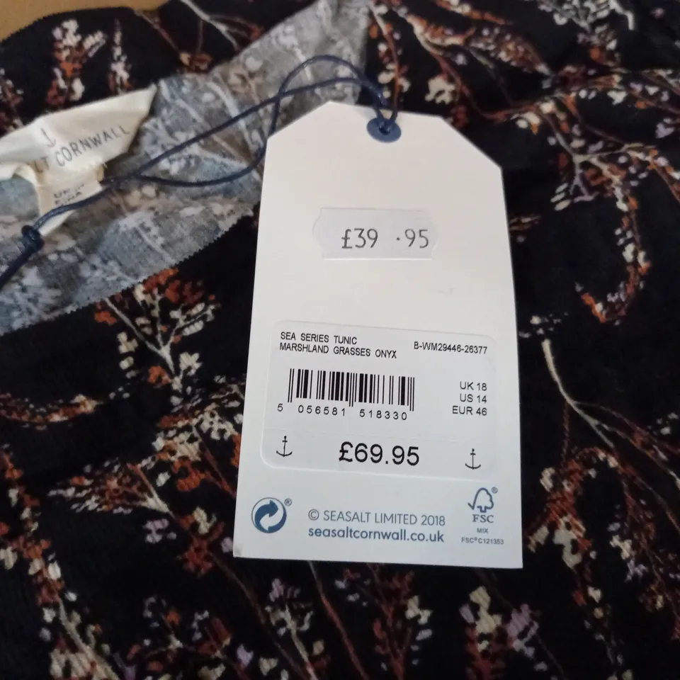 SEASALT CORNWALL MARSHLAND GRASSES TUNIC - UK 18