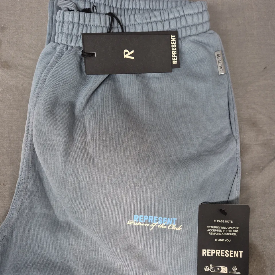 REPRESENT PATRON OF THE CLUB SWEATPANTS IN WASHED GREY SIZE MEDIUM