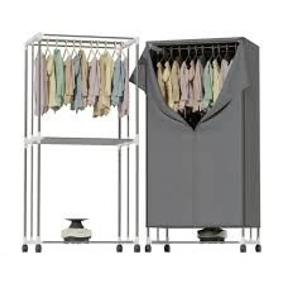 BOXED DMD HANG'N'DRY ELECTRIC CLOTHES DRYER WARDROBE COLLAPSIBLE AIRER WITH COVER
