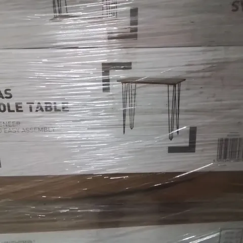 PALLET CONTAINING A LARGE QUANTITY OF BRAND NEW ZORRAS CONSOLE TABLES