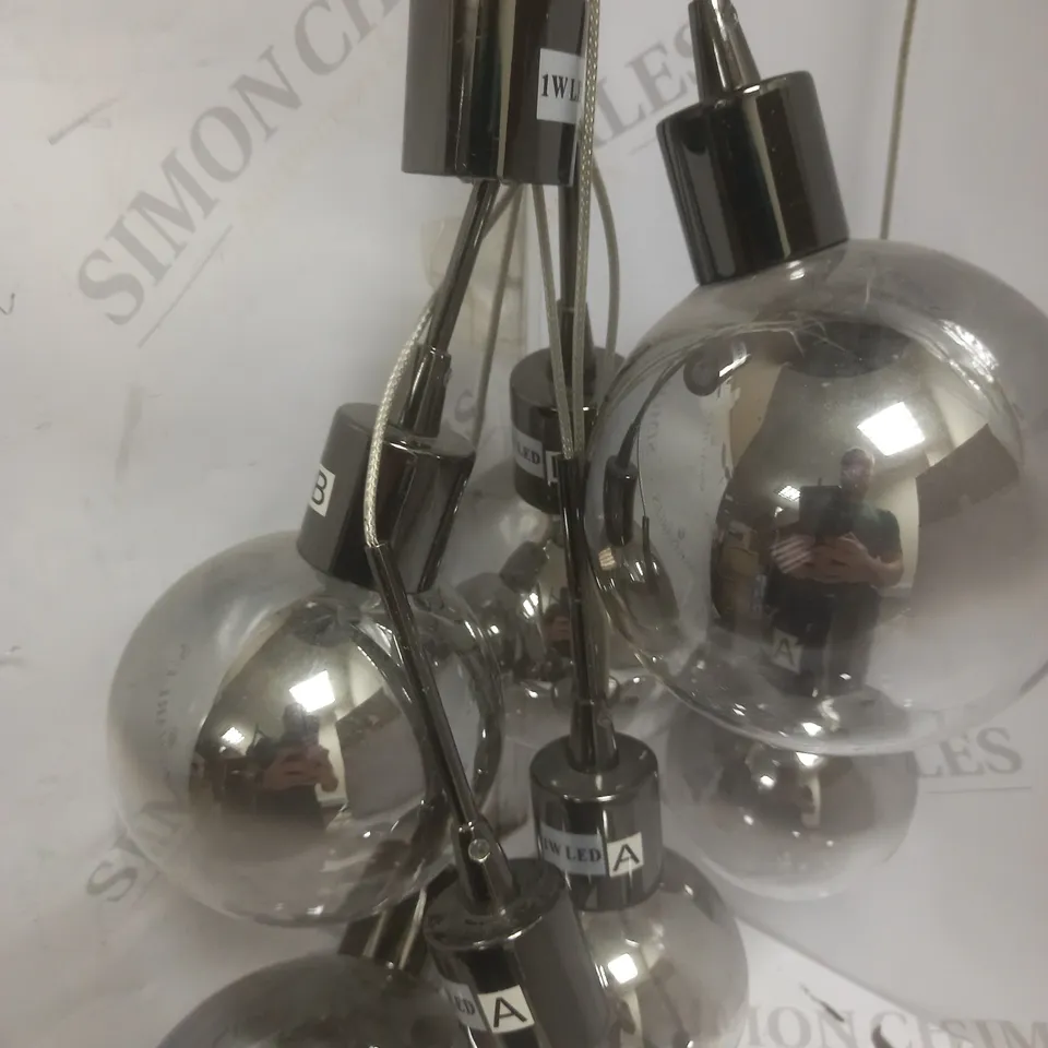 DANO LED OMBRE GLASS 10 LIGHT CEILING FITTING 