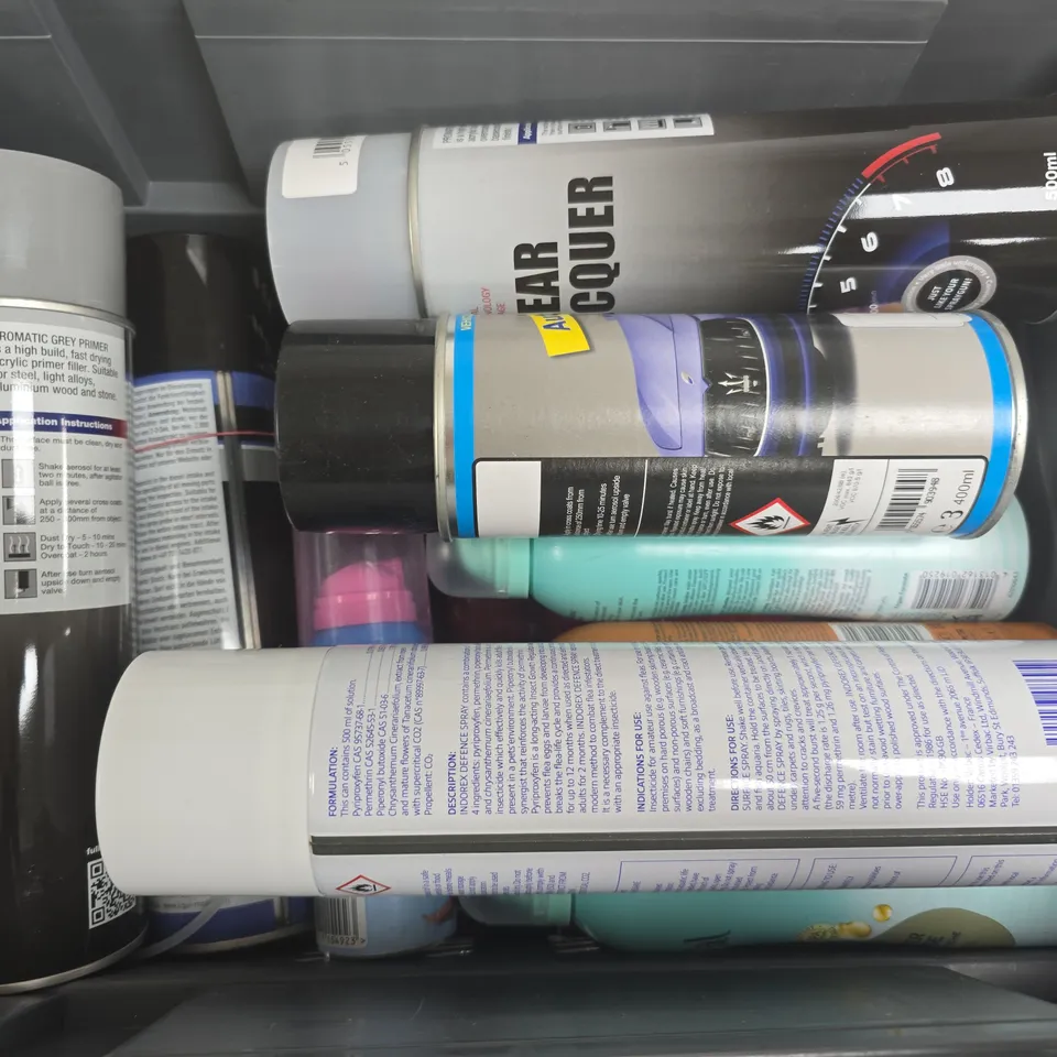 APPROXIMATELY 14 ASSORTED AEROSOLS TO INCLUDE LYNX BLACK, FENJAL SHOWER MOUSSE, INDOREX DEFENCE SPRAY, ETC - COLLECTION ONLY