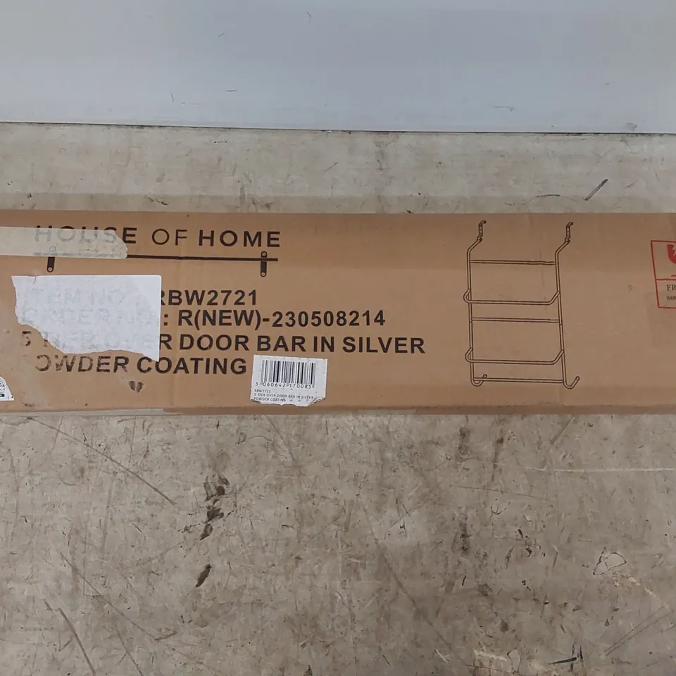 BOXED HOUSE OF HOME 5 TIER CURL OVER-THE-DOOR TOWEL RACK (1 BOX)