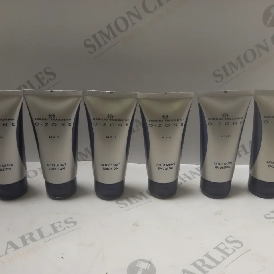 APPROXIMATELY 6 SERGIO TACCHINI O.ZONE AFTER SHAVE EMULSIONS - 6 X 75ML