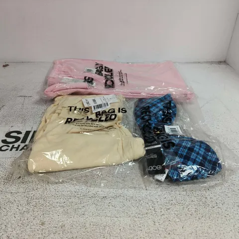 BOX OF APPROXIMATELY 12 ASSORTED CLOTHING ITEMS TO INCLUDE ACTIVE RELAXED SWEATPANT, AIRY SOFT ROLL WAIST PANT ETC