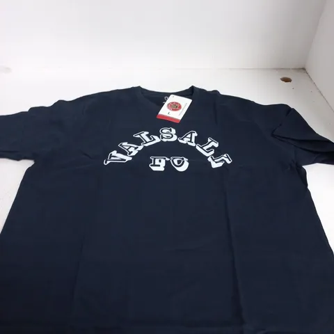 WALSALL FC OFFICIAL MERCHANDISE T-SHIRT – NAVY, SIZE L 
