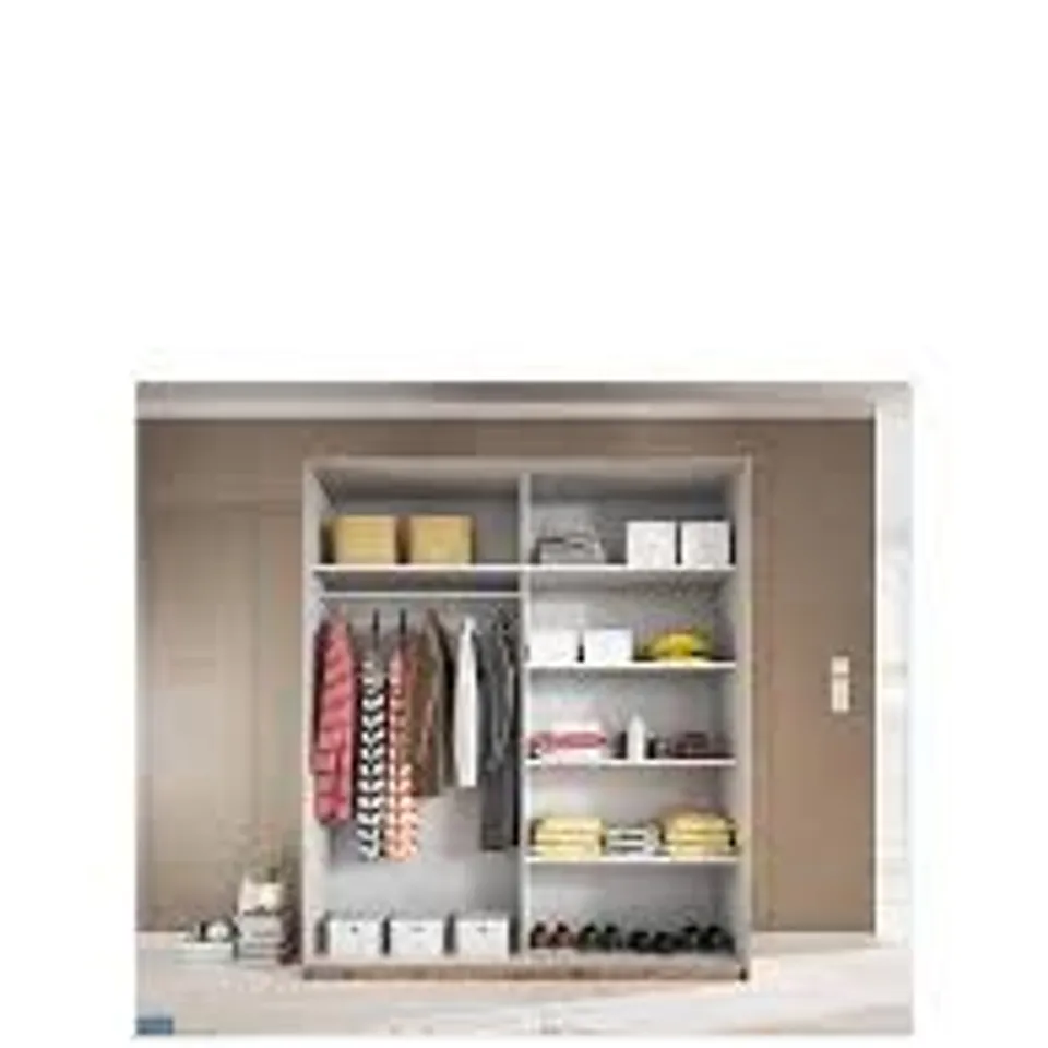 BOXED GALAXY 2 DOOR SLIDING WARDROBE (4 BOXES)