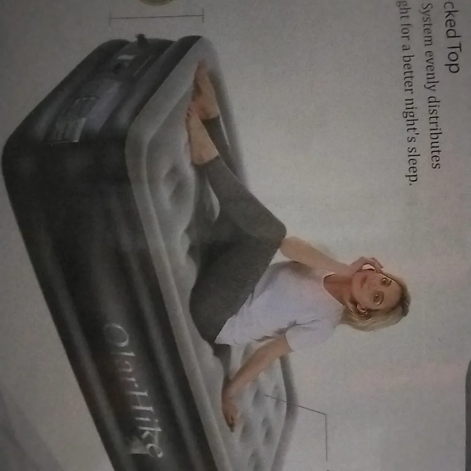 BOXED OLARHIKE DOUBLE HIGH AIR MATTRESS WITH BUILT IN ELECTRIC AIR PUMP